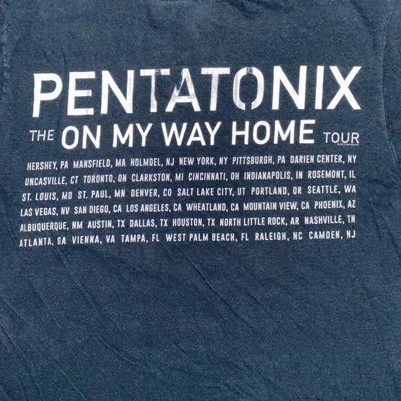 Pentatonix 2015 Tour On My way Home Concert Band Tee Mens Size Medium Black - Picture 12 of 16
